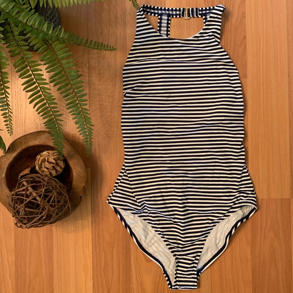 Tory Burch Striped Bathing Suit